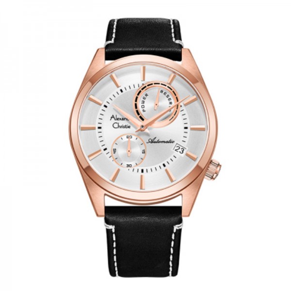 Alexandre Christie AC 3041 Rosegold White MALGRSL Automatic Special Edition Free Strap